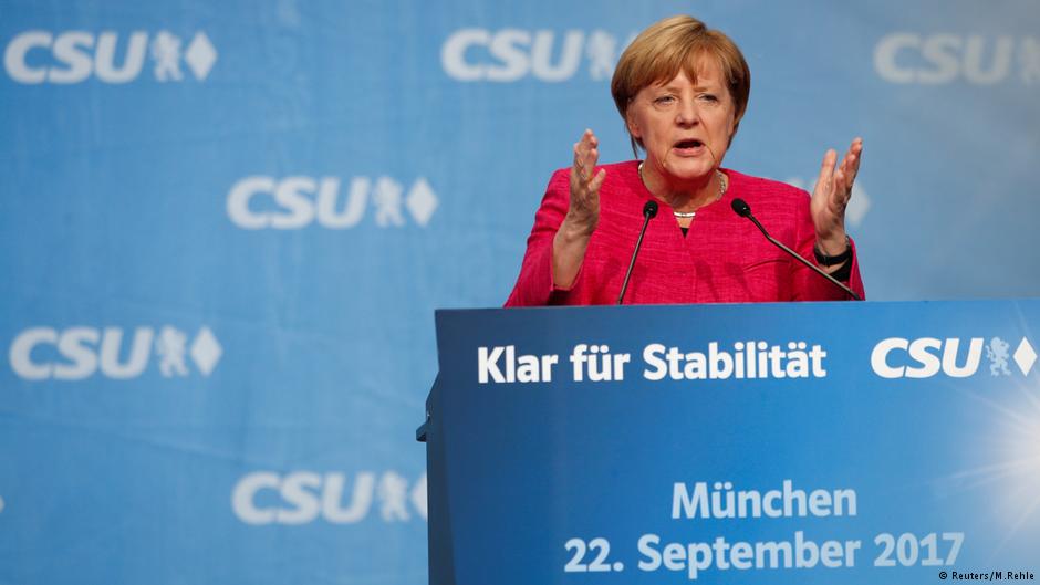 Merkel wants “stability” as per her election slogan